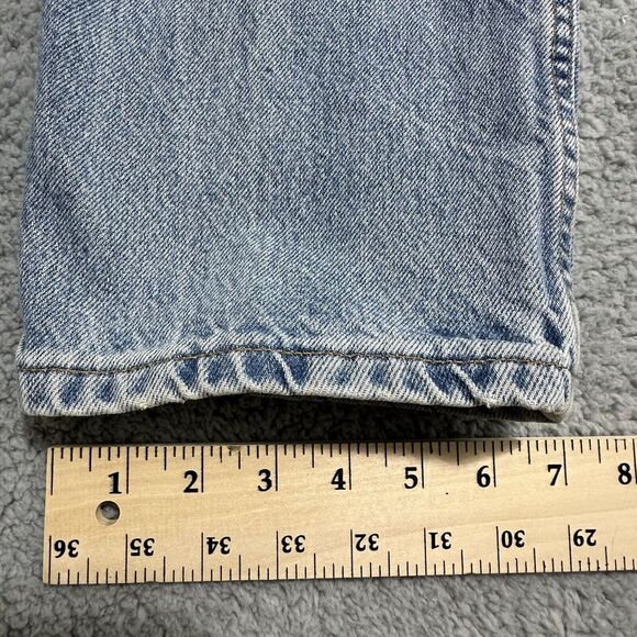 Vintage‎ LEVI'S 586 Distressed  Denim Blue Jeans Relaxed Straight Leg W34 L30 - Picture 11 of 13